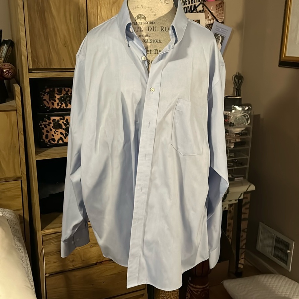 Eagle Blue Long Sleeve Dress Shirt - 18.5